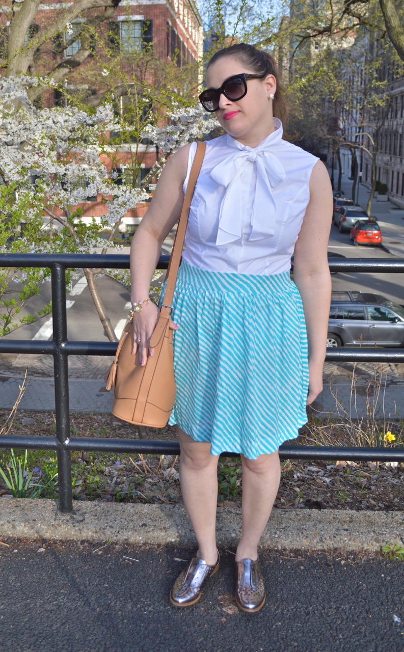 Bow Blouse and Skirt