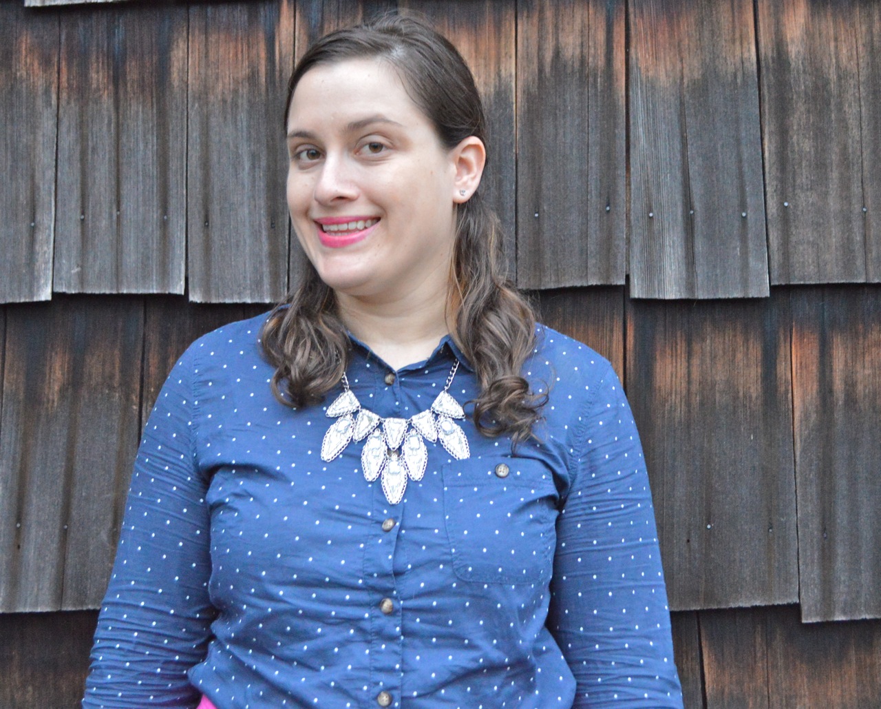 Button Down and Statement Necklace