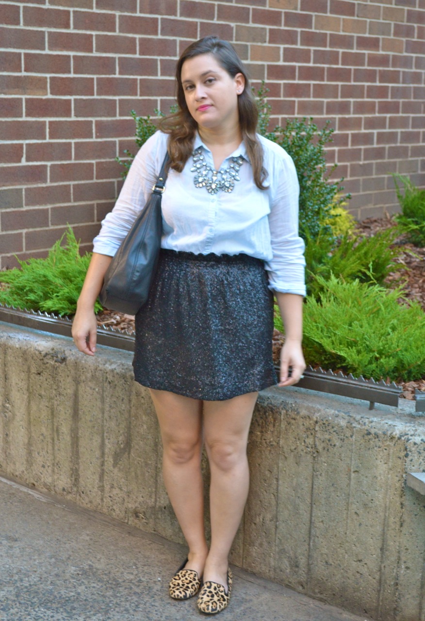 How to style a sequined skirt