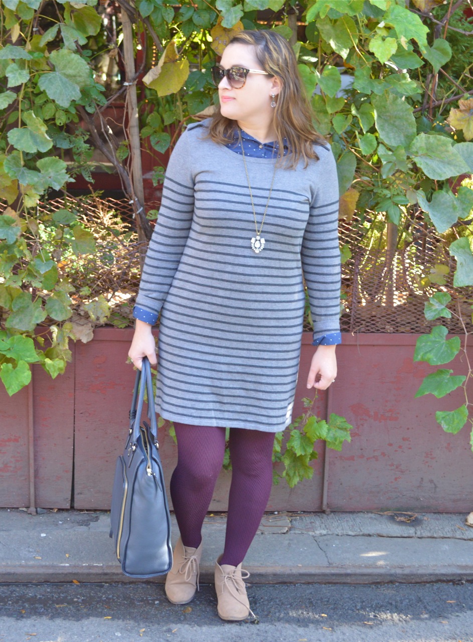How to layer a sweater dress