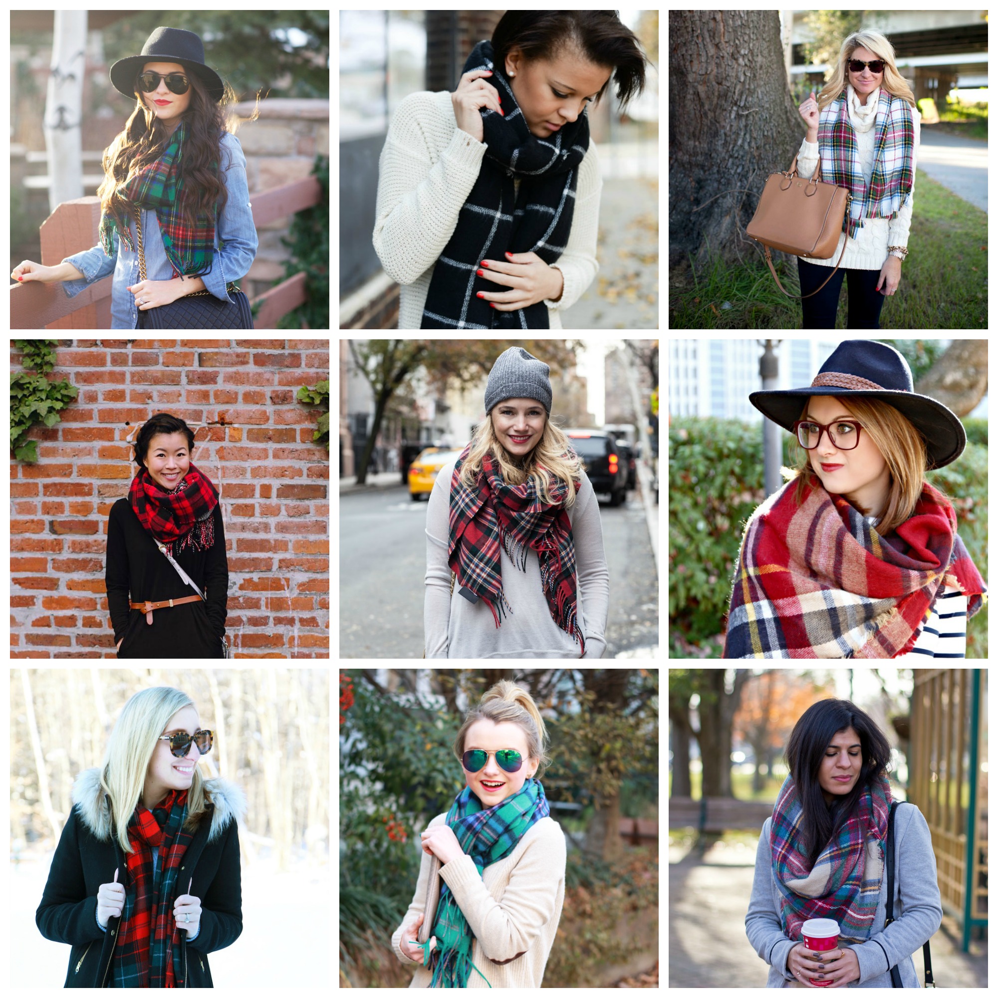 How to style a plaid scarf