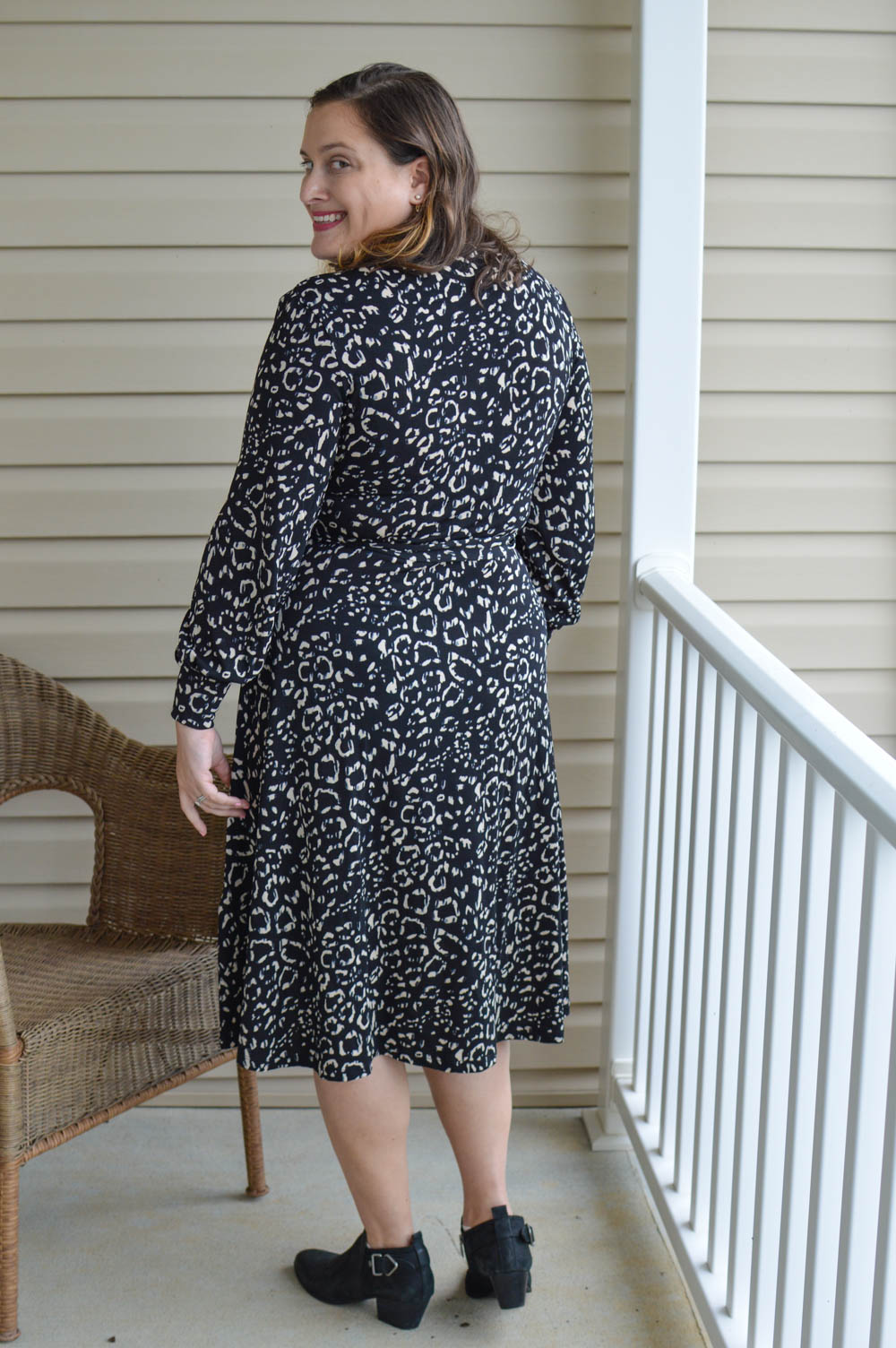leopard print wrap dress