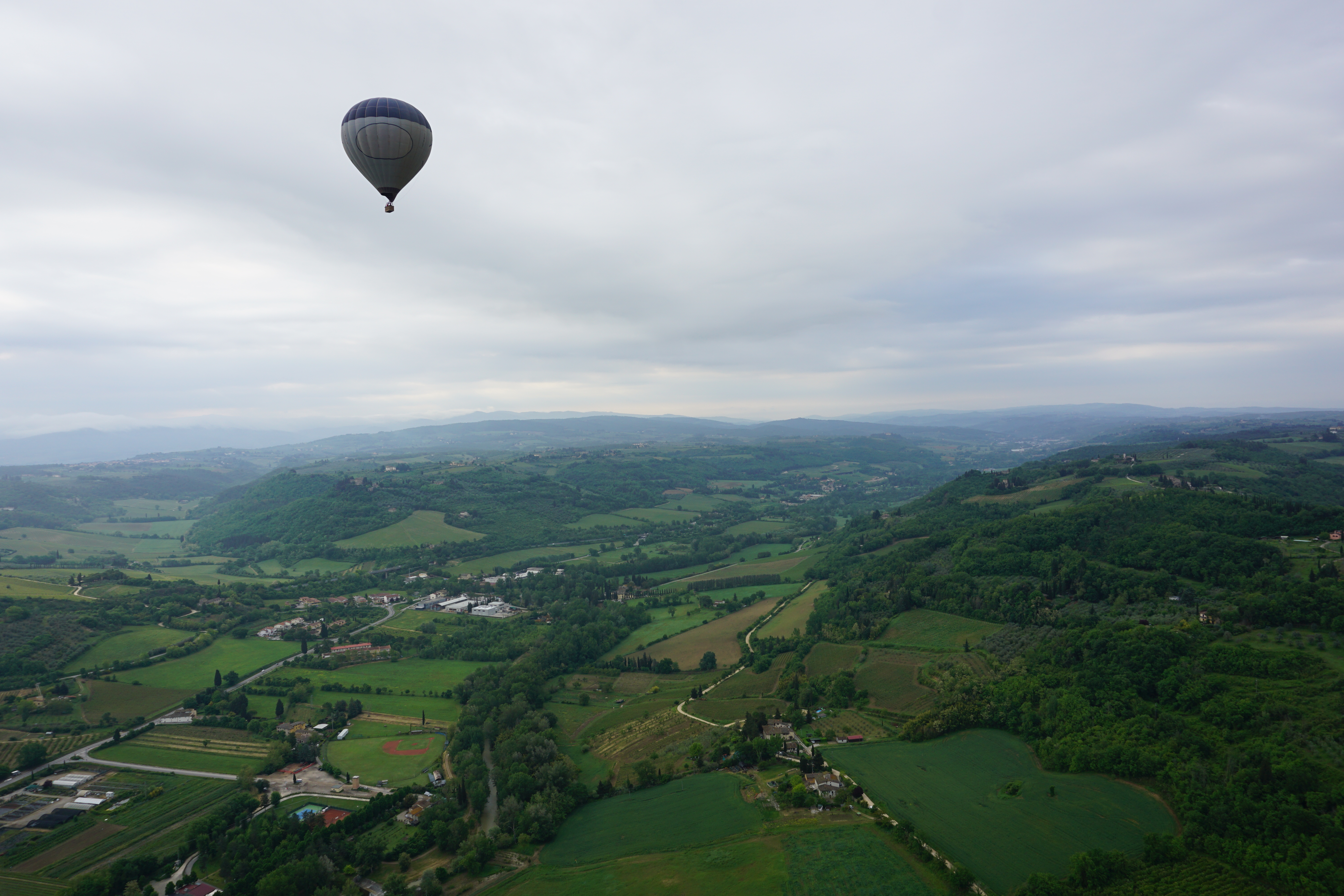 Hot air balloon in Tuscany