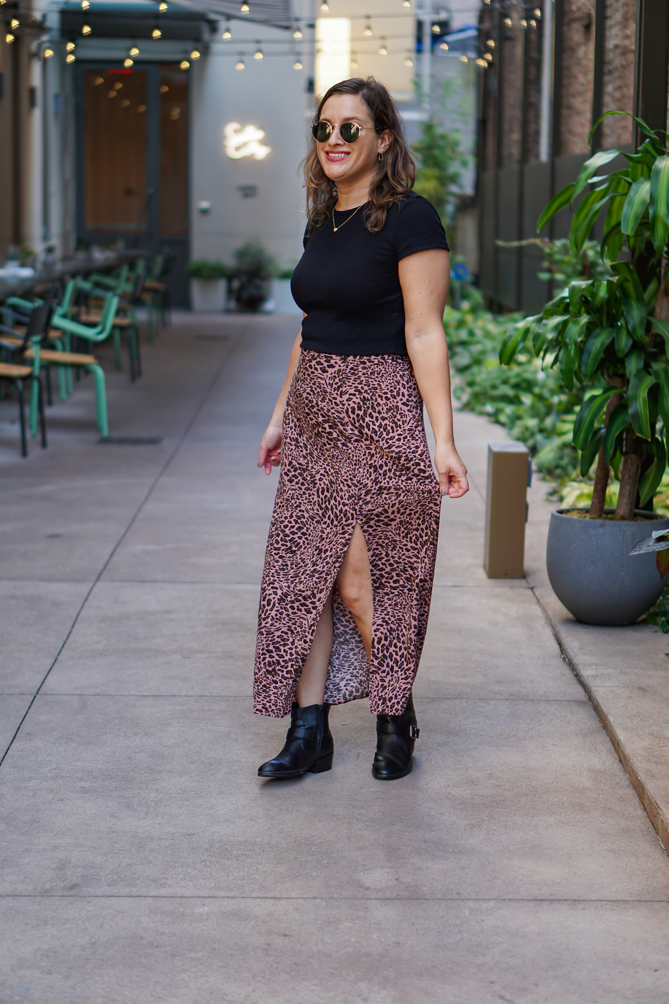 Leopard maxi skirt