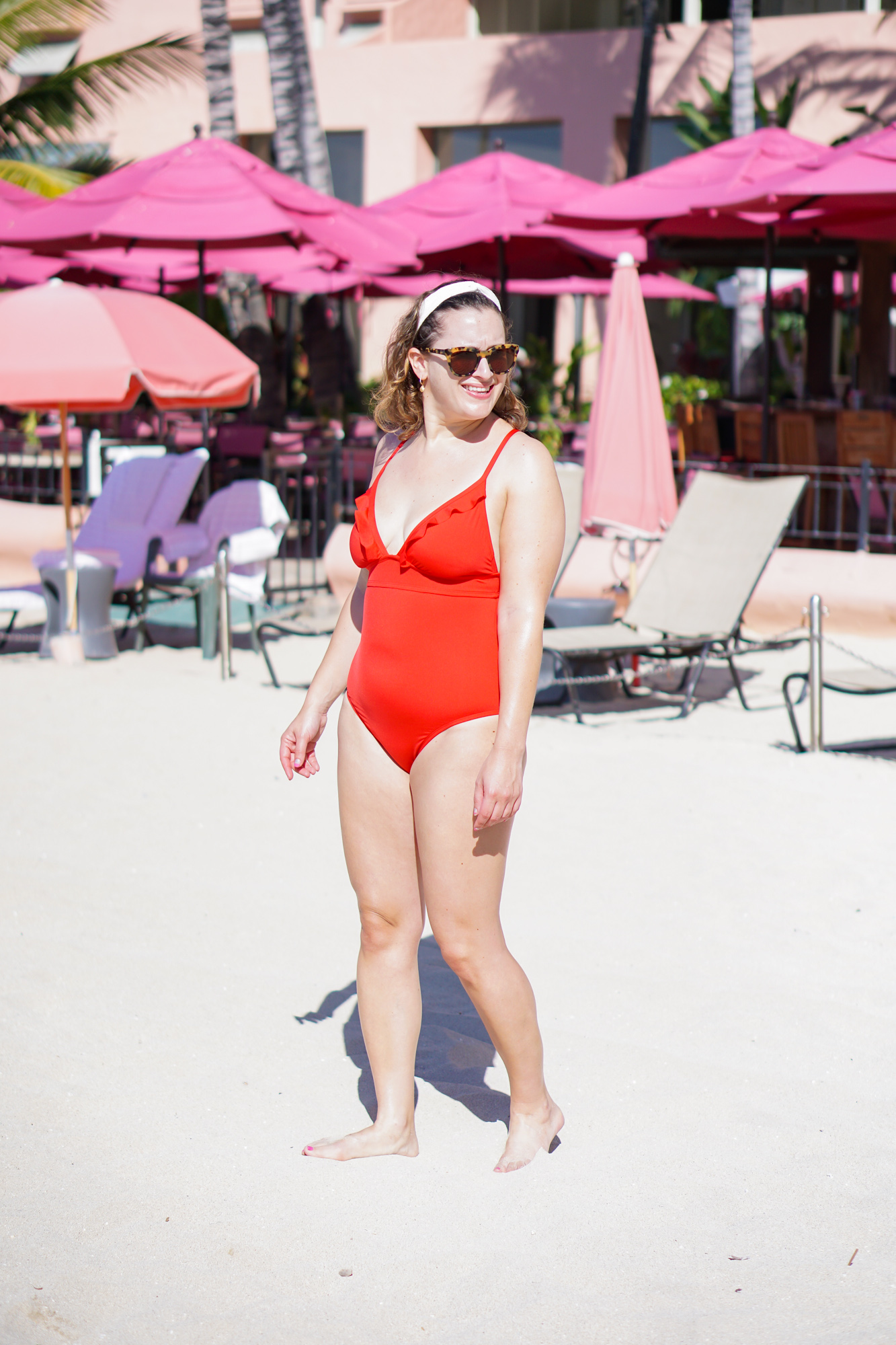 Red bathing suit