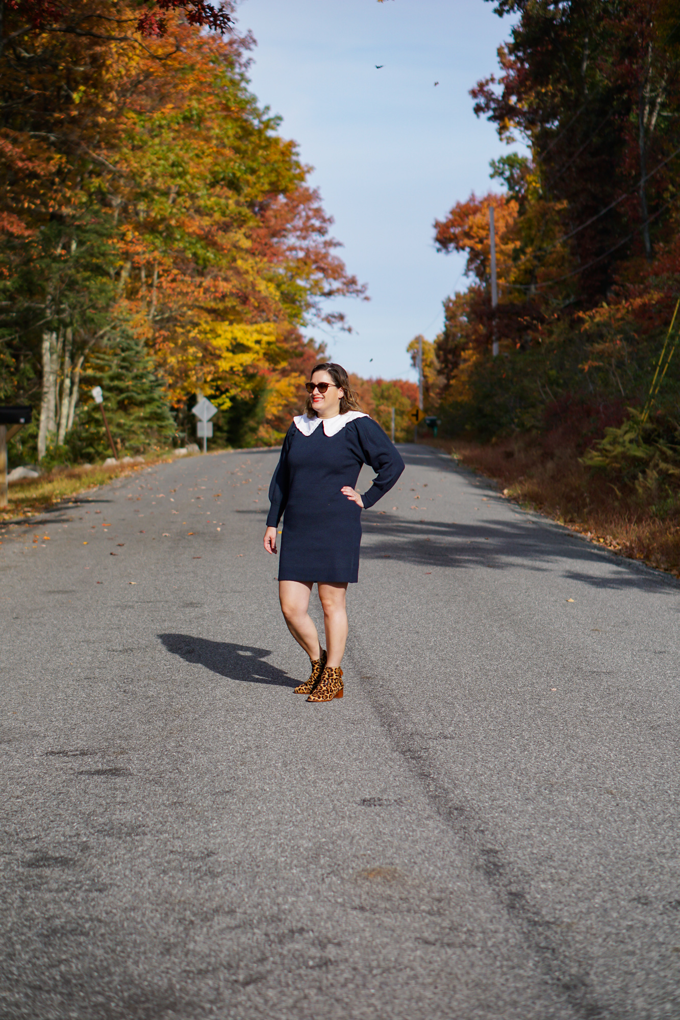Fall outfit with exaggerated details