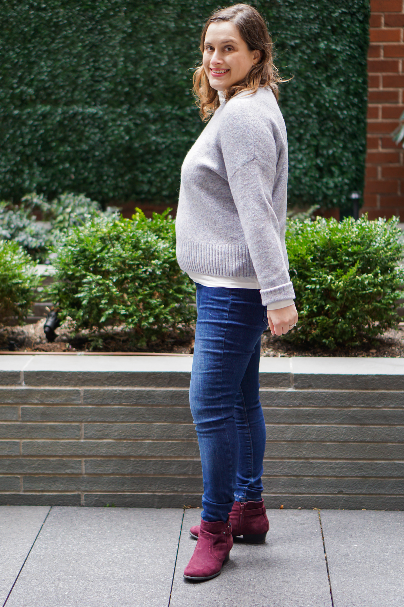 Half-Zip Sweater and jeans