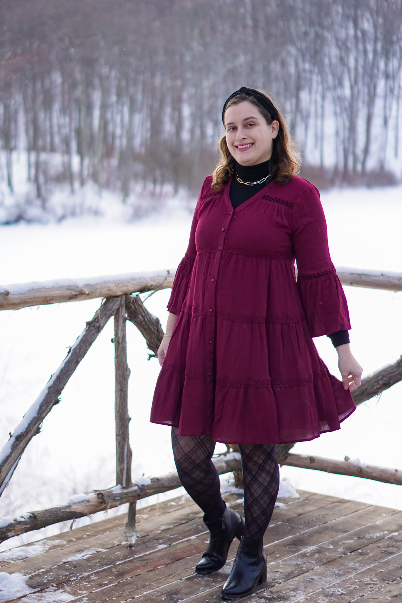 How to Wear a Short Dress: Winter Style