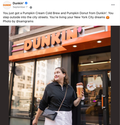 Dunkin' Facebook partnerships