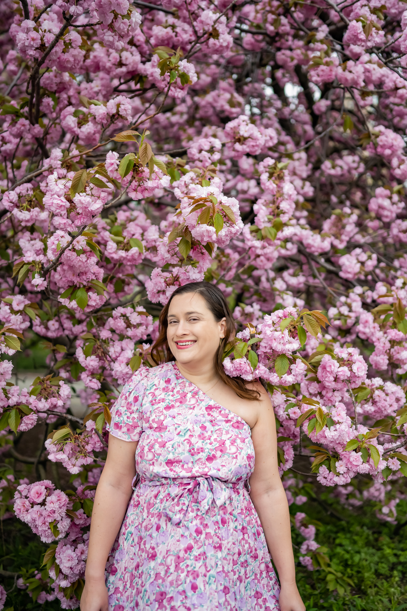 Floral dress and spring flowers